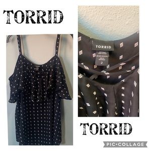 TORRID BLOUSE BLACK COLOR SIZE 2X
